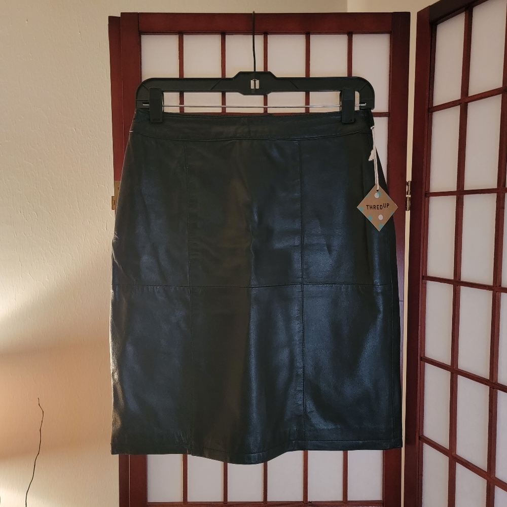 Coldwater Creek Leather Pencil Skirt